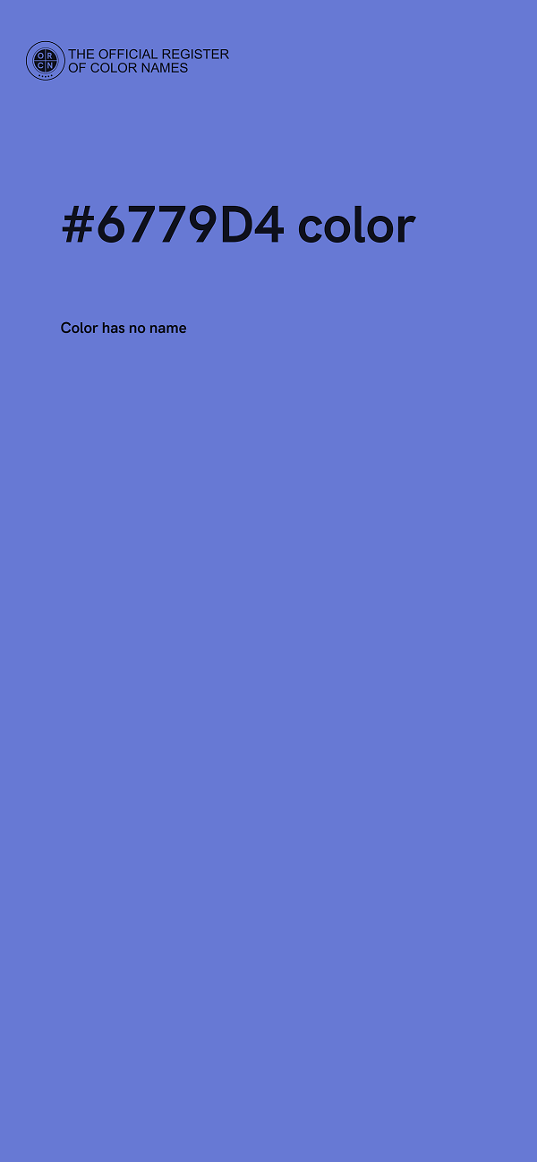 #6779D4 color image