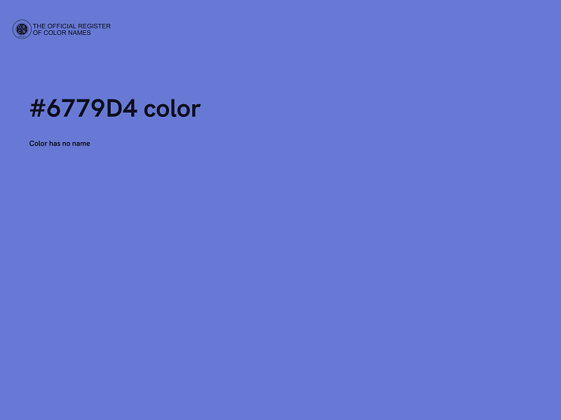 #6779D4 color image