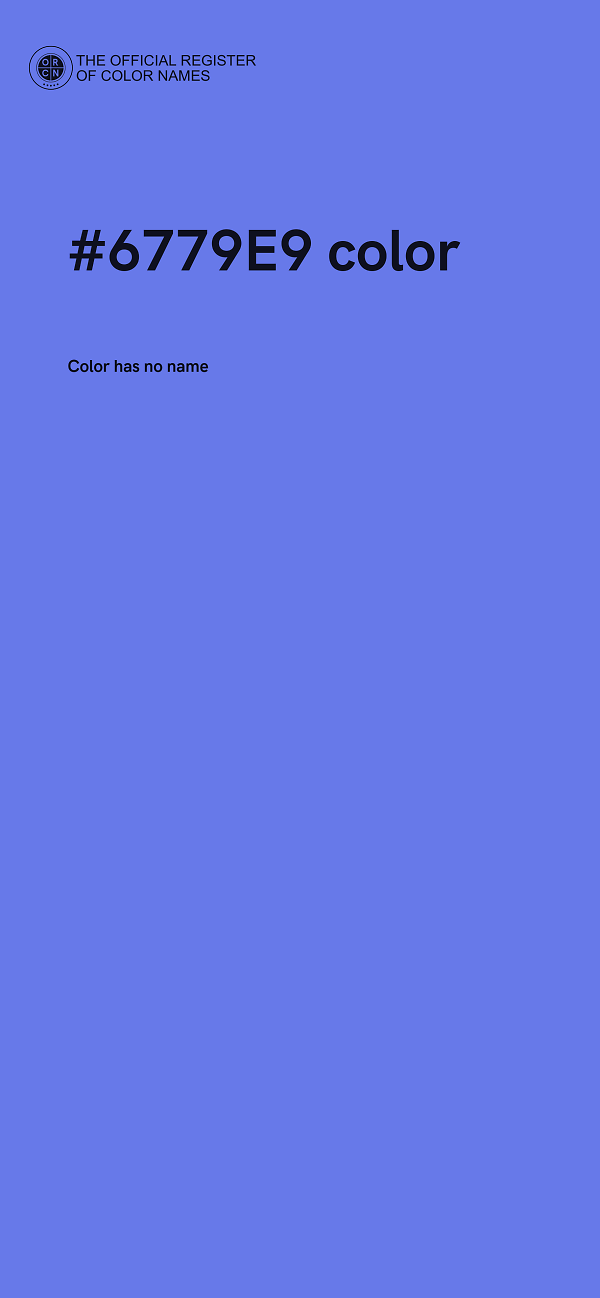 #6779E9 color image