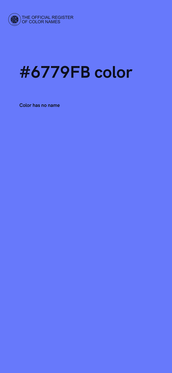 #6779FB color image