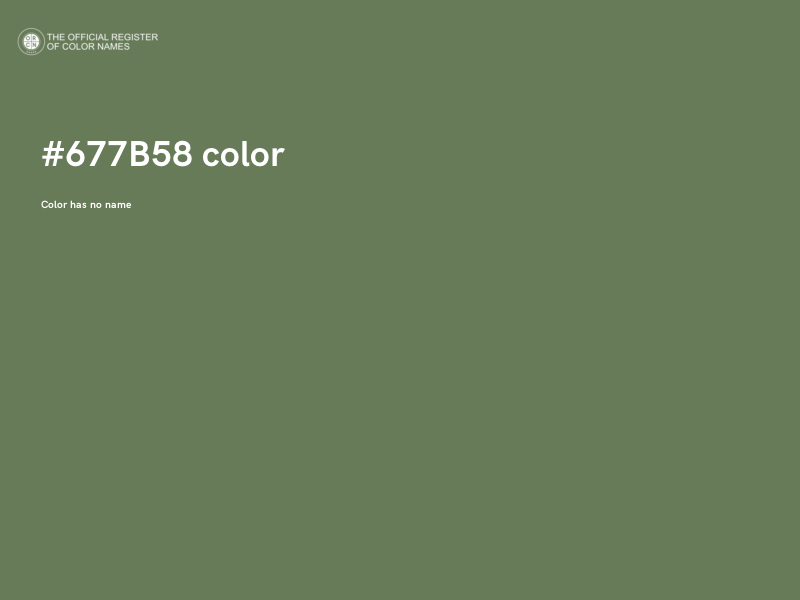#677B58 color image