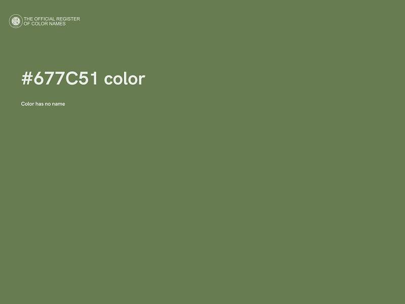 #677C51 color image