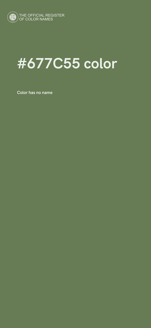 #677C55 color image