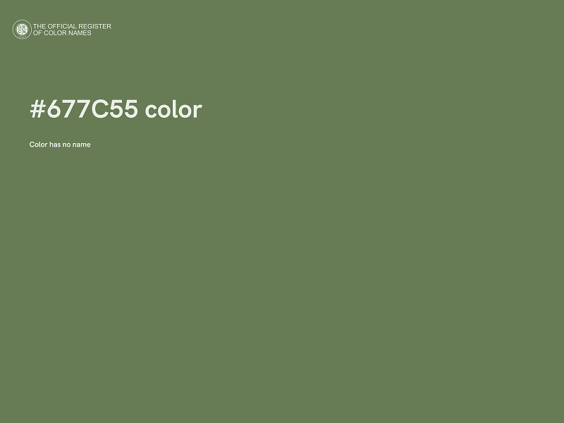 #677C55 color image