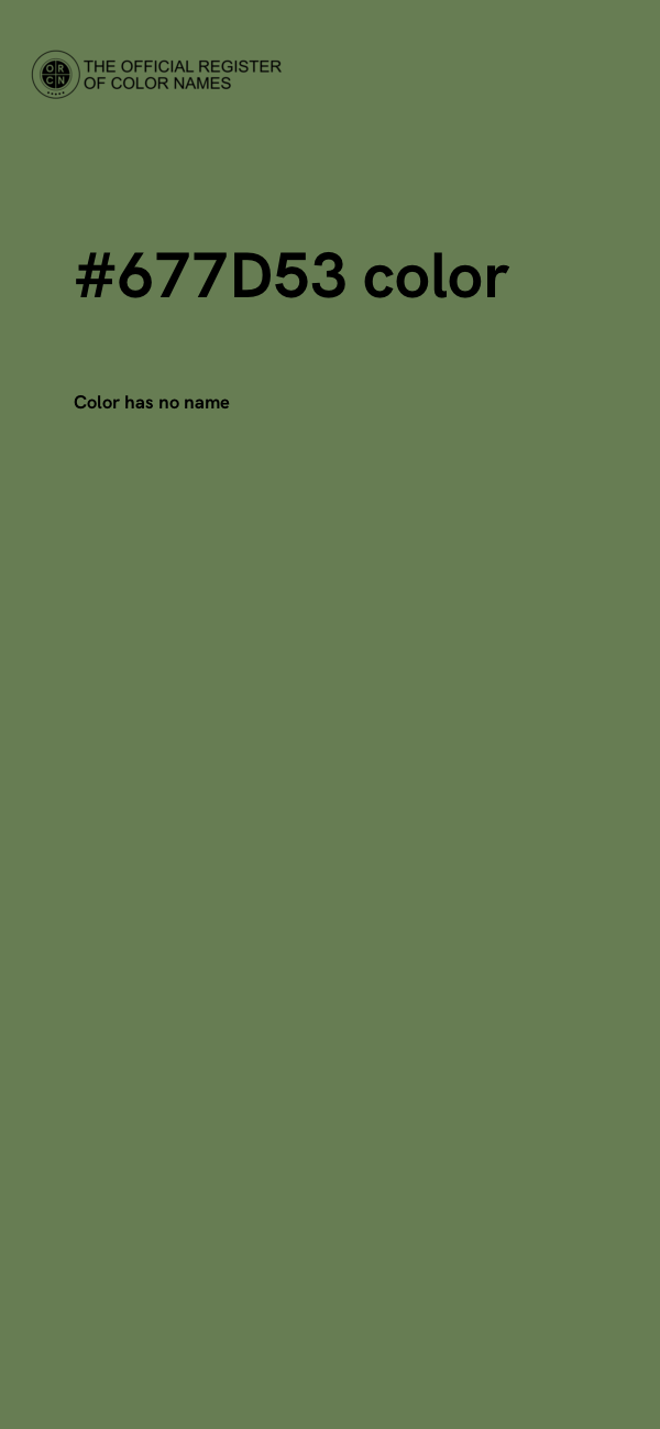 #677D53 color image