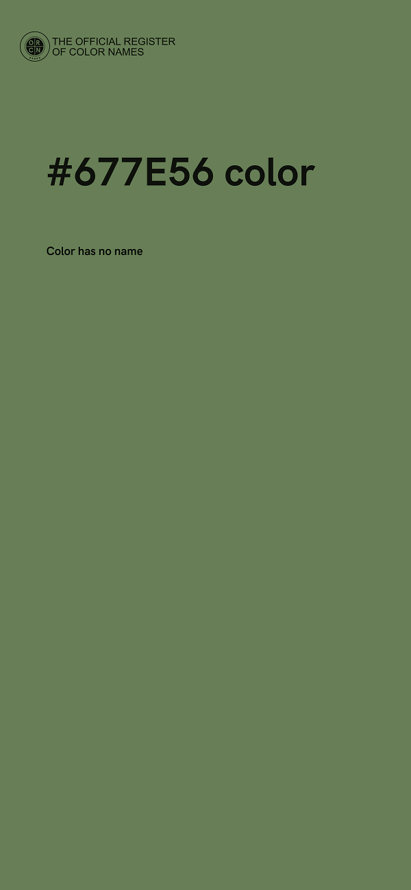 #677E56 color image