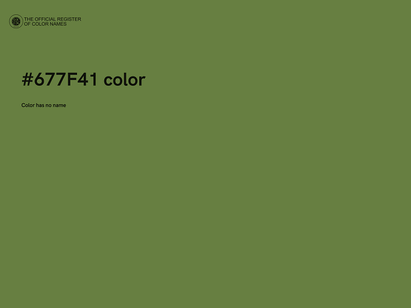 #677F41 color image