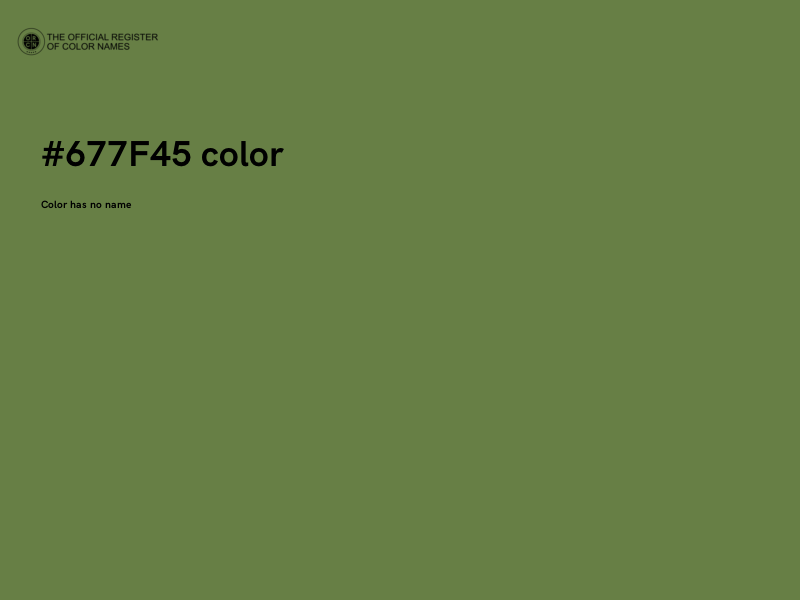 #677F45 color image
