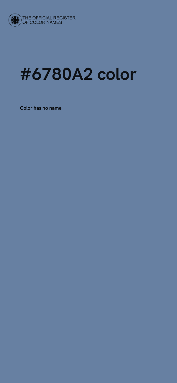 #6780A2 color image
