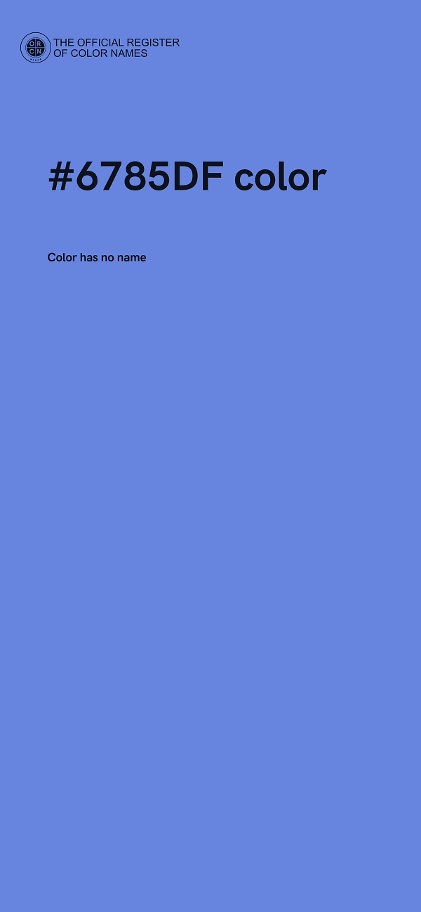 #6785DF color image