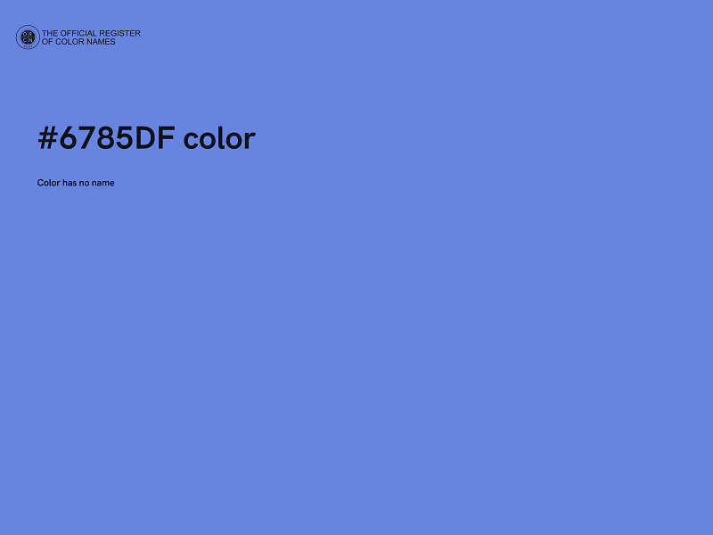 #6785DF color image