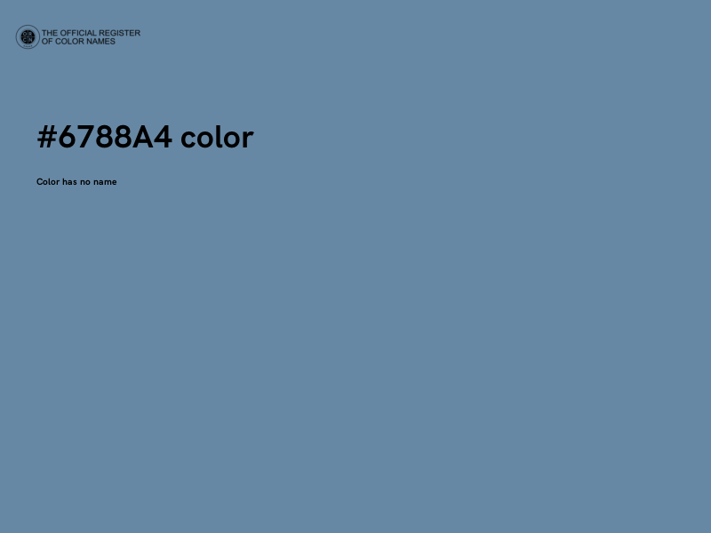 #6788A4 color image