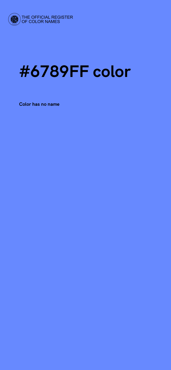 #6789FF color image