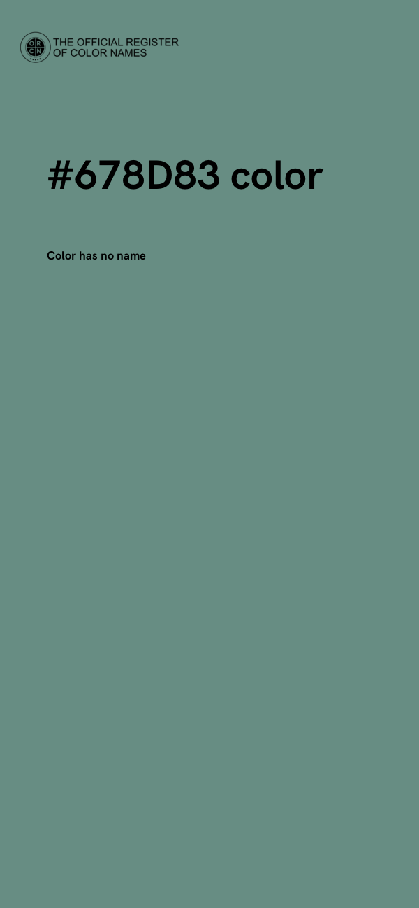 #678D83 color image