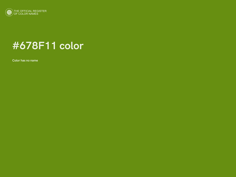 #678F11 color image