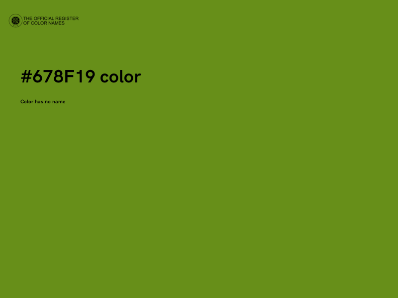 #678F19 color image
