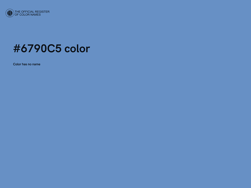 #6790C5 color image
