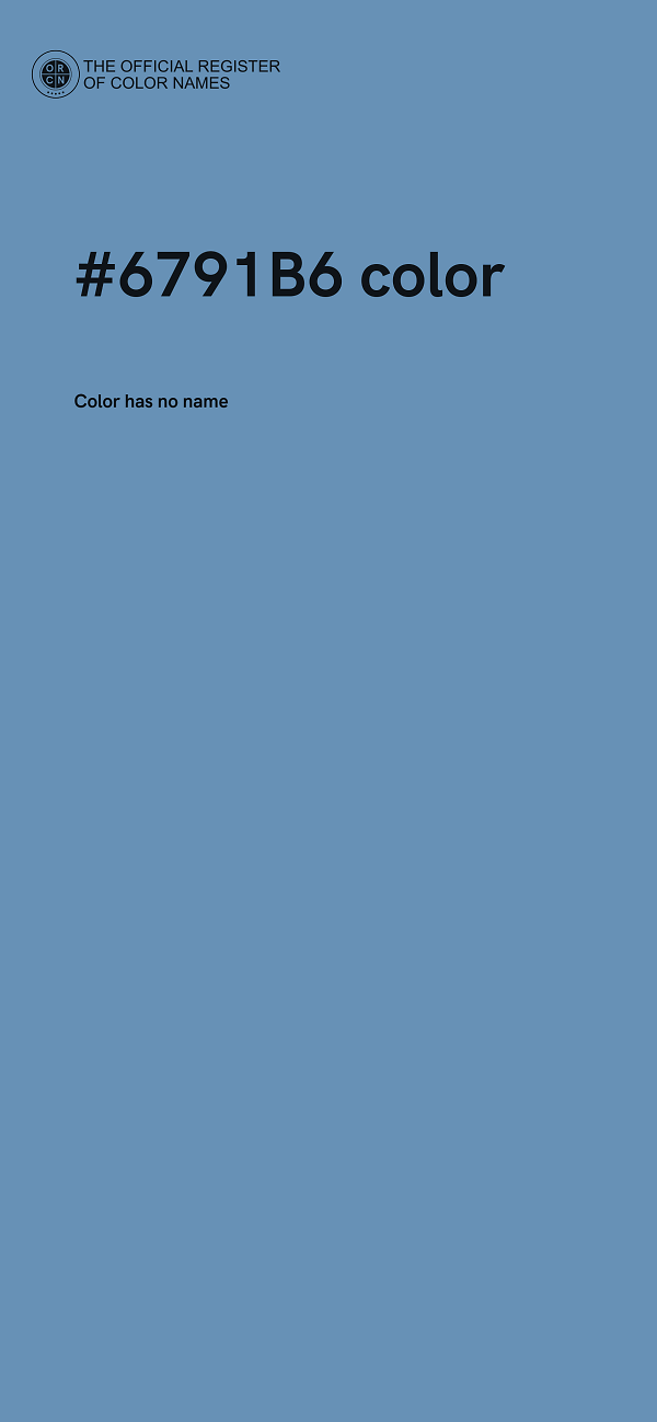 #6791B6 color image