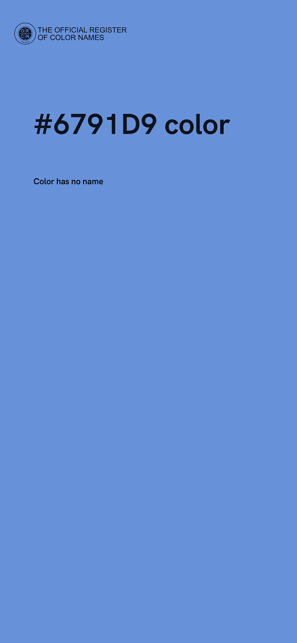 #6791D9 color image