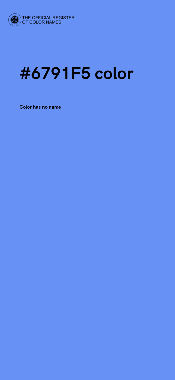 #6791F5 color image