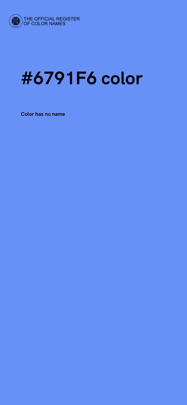 #6791F6 color image