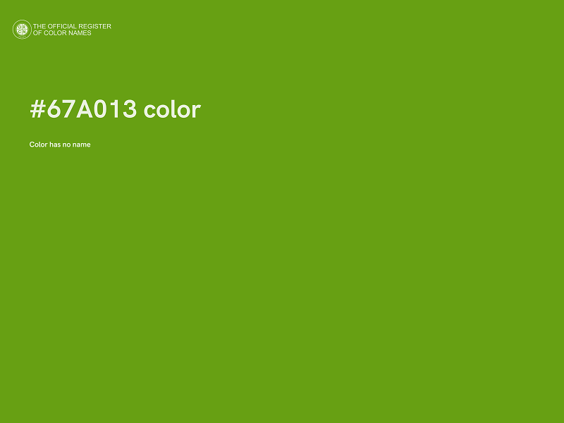 #67A013 color image