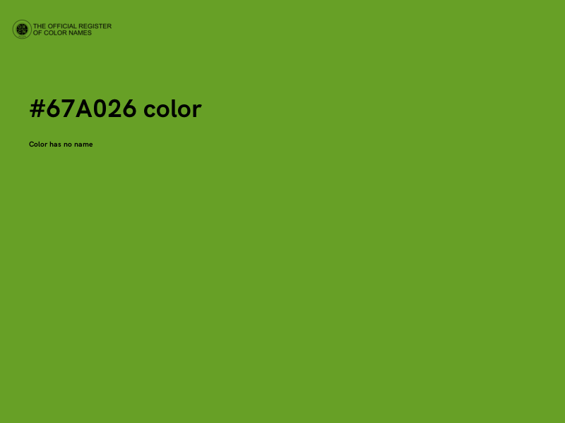 #67A026 color image