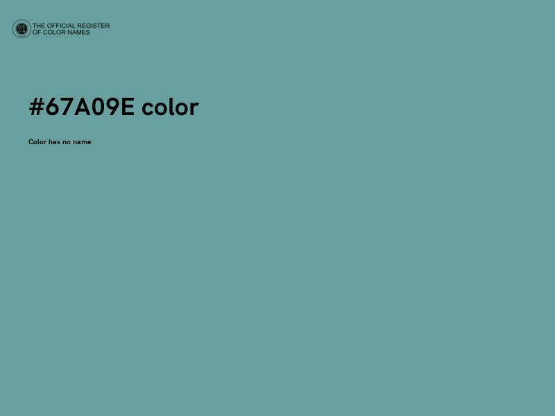 #67A09E color image