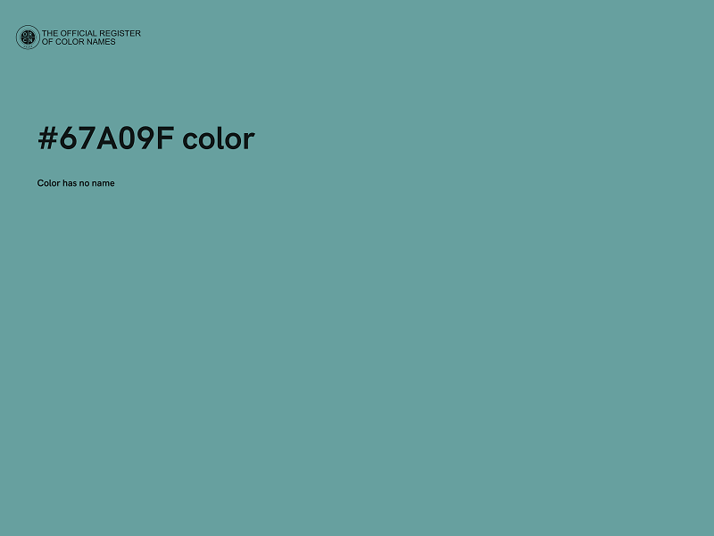 #67A09F color image