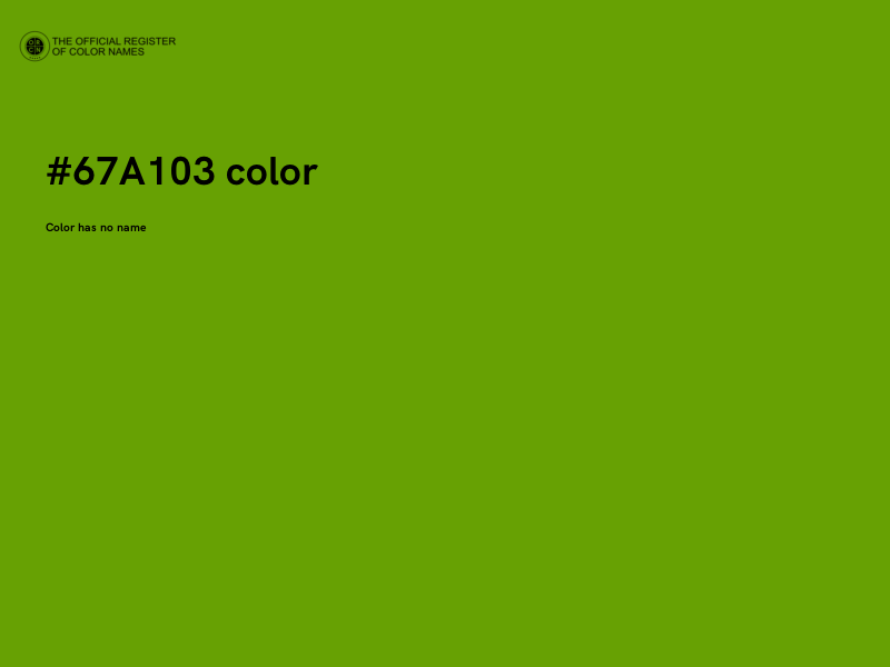 #67A103 color image