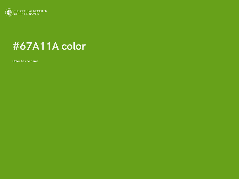 #67A11A color image