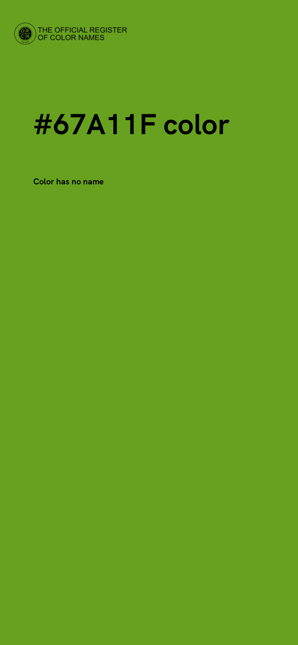 #67A11F color image