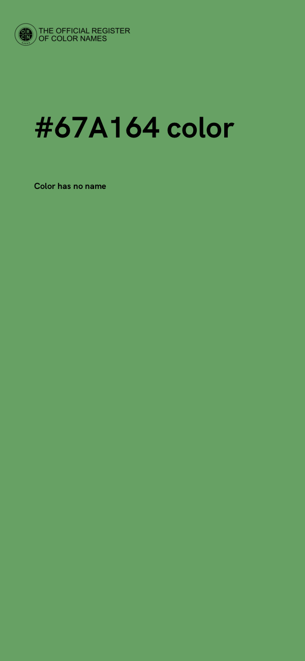#67A164 color image
