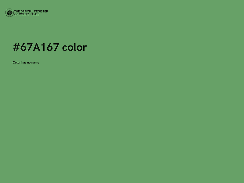 #67A167 color image