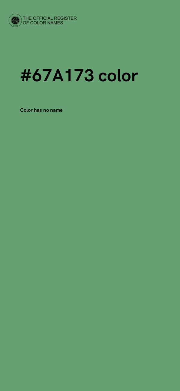 #67A173 color image