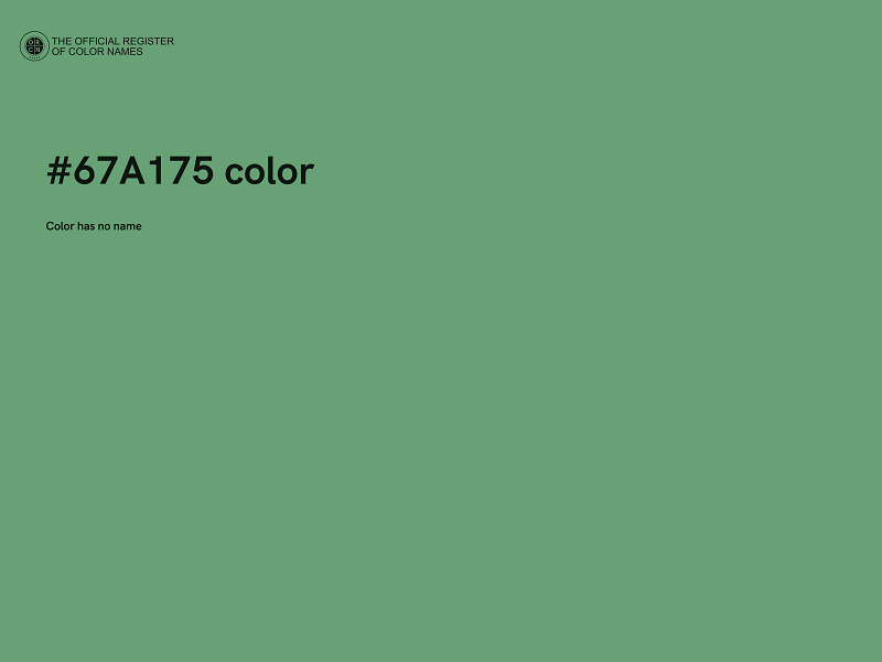 #67A175 color image