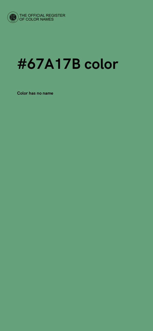 #67A17B color image