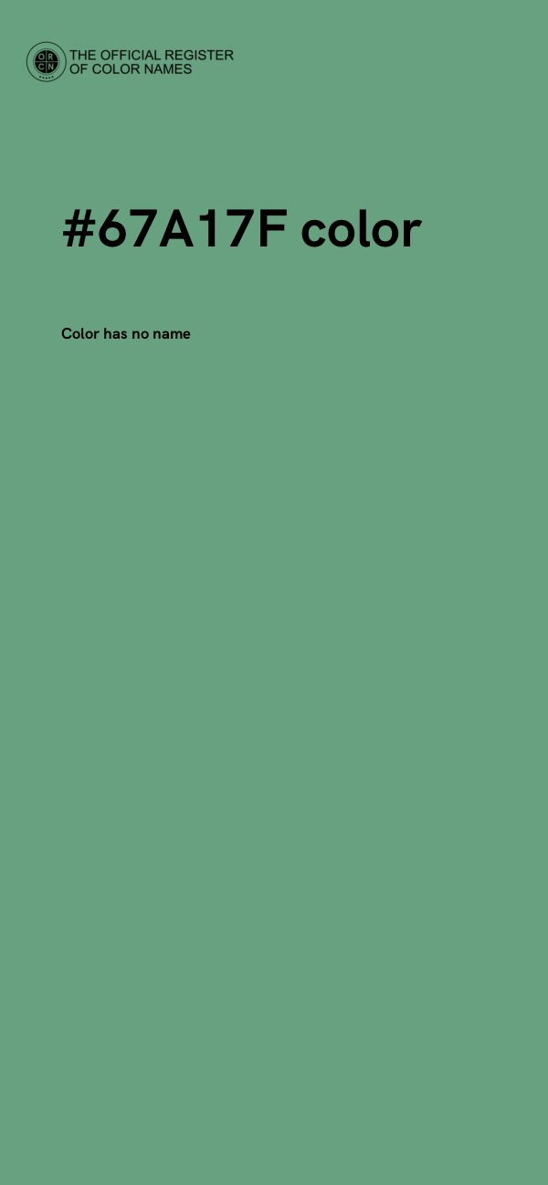 #67A17F color image
