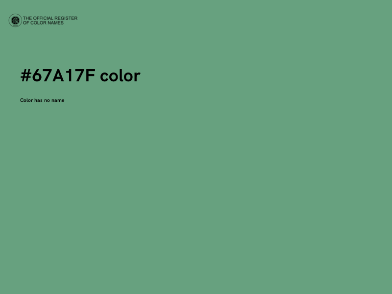 #67A17F color image