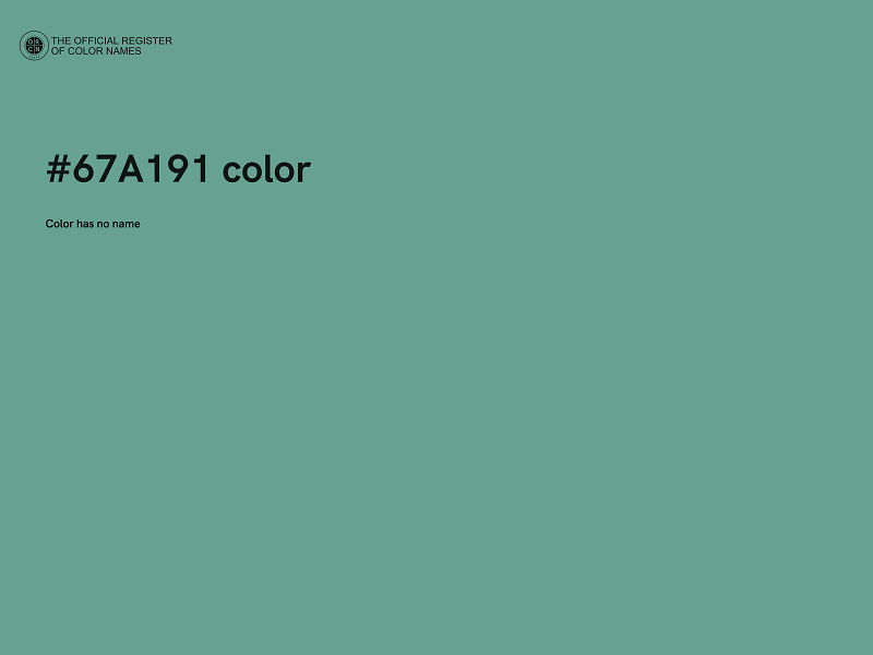 #67A191 color image