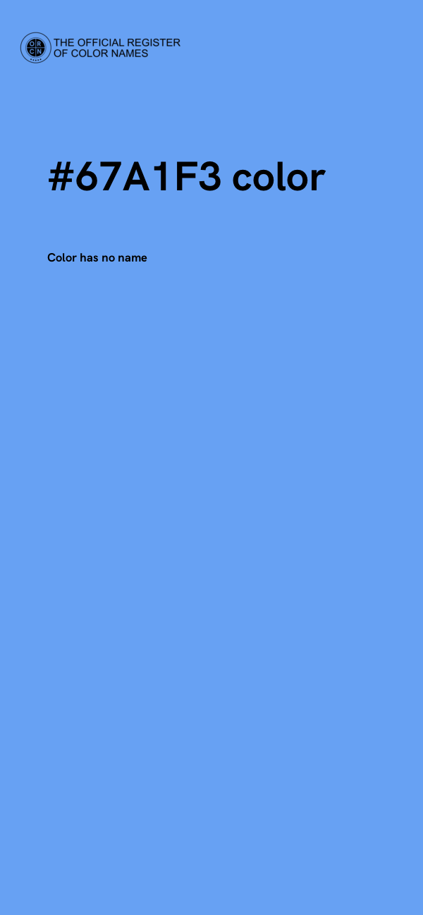 #67A1F3 color image