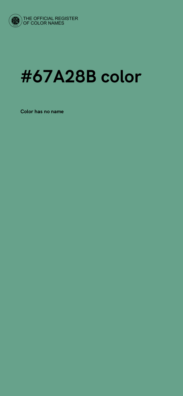 #67A28B color image