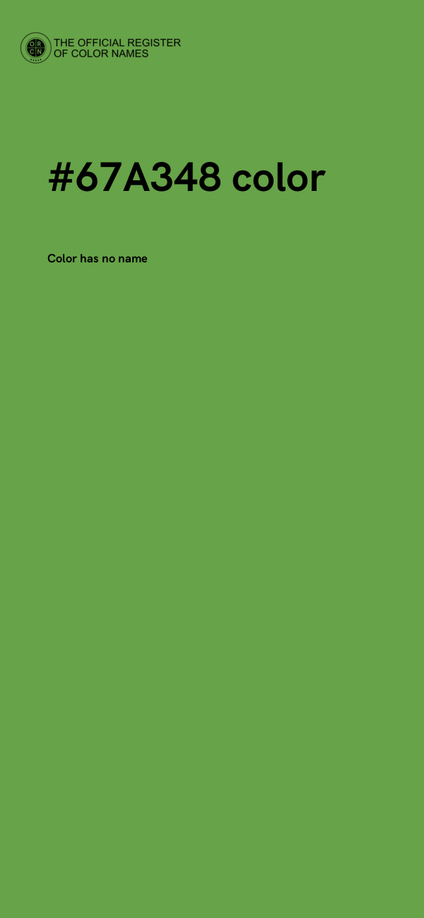 #67A348 color image