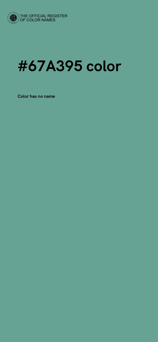 #67A395 color image
