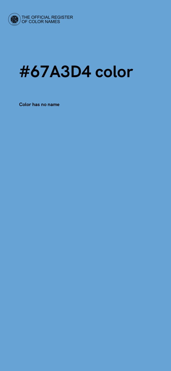 #67A3D4 color image