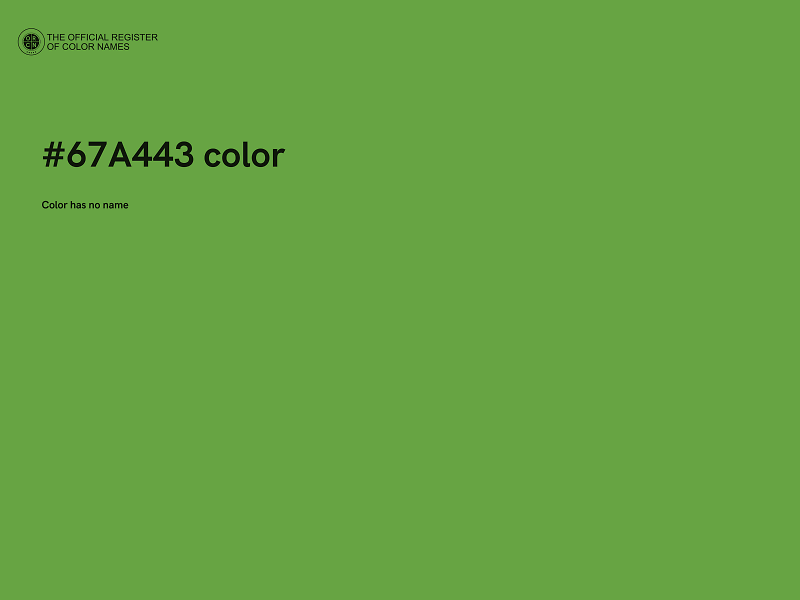 #67A443 color image