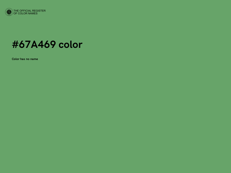 #67A469 color image
