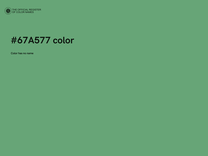 #67A577 color image