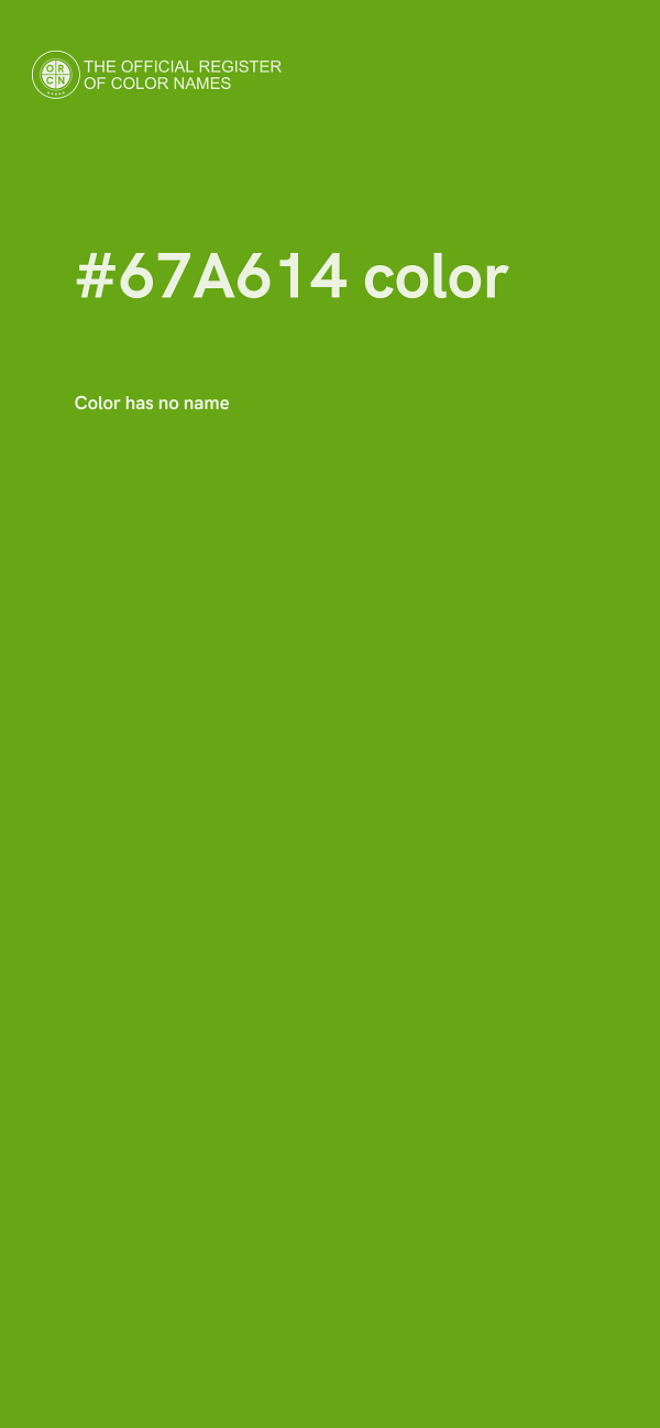 #67A614 color image