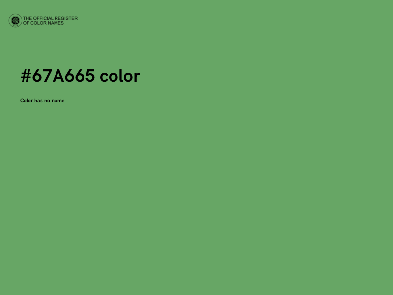 #67A665 color image